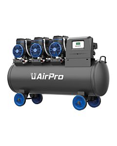 Fluisterstille compressor AirPro 3x1pk 230V 100ltr tank