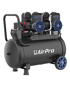 Fluisterstille compressor AirPro 2x1.8pk 40L tank