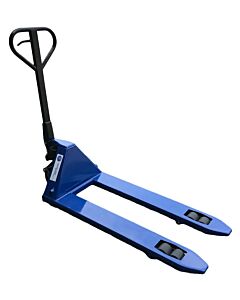 Palletwagen blauw pro 2500KG, dubbele wielen voor+achter, 115cm lepels