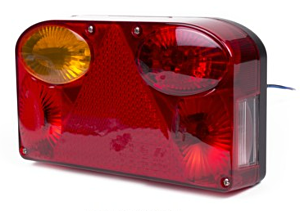Verlichting caravan achterlicht links (rood) DELUXE