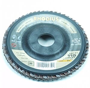 Lamellenschijf / lamellenschuurschijf 115MM / Korrel 40 (Rhodius)