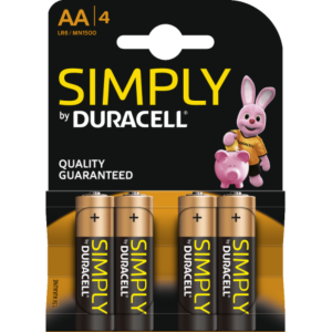 Batterijen Duracell Simply AA 4 stuks