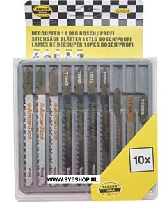Decoupeerzagen 10 Delig (Bosch / T- aansluiting)