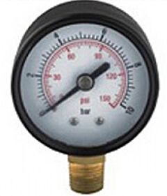 Manometer / drukmeter 50mm verticaal t.b.v. compressor