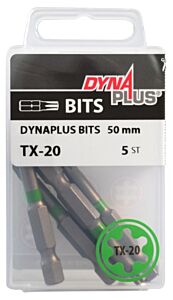 Dynaplus schroefbit TX20 lang 50mm - 5 stuks