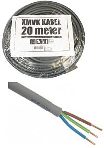 XMVK Stroomkabel rond 3x2.5mm² (20 meter)