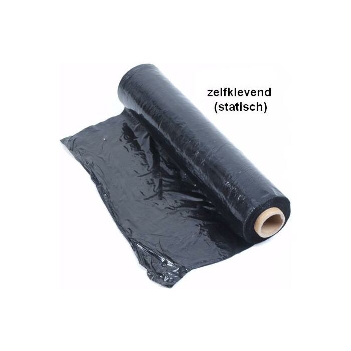Sealfolie / inpakfolie / stretchfolie zwart 300mtr/50cm breed