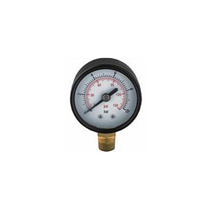 Manometer / drukmeter 50mm verticaal t.b.v. compressor