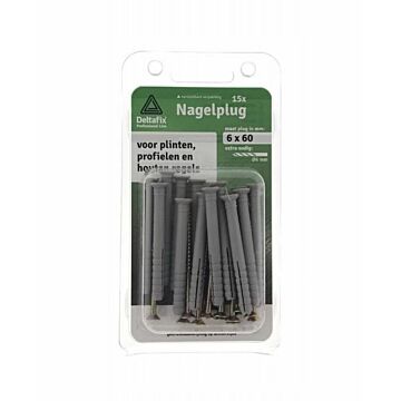 Slagpluggen 6 x 60 mm, 15 stuks