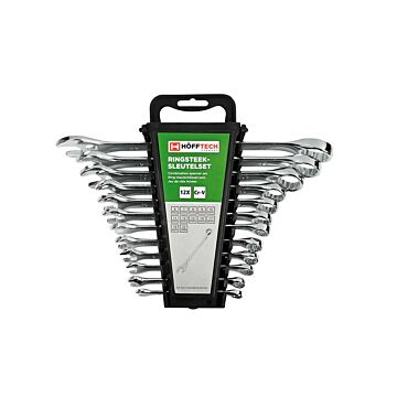 Ringsteeksleutelset 12 dlg Chrome vanadium (6 t/m 22mm)