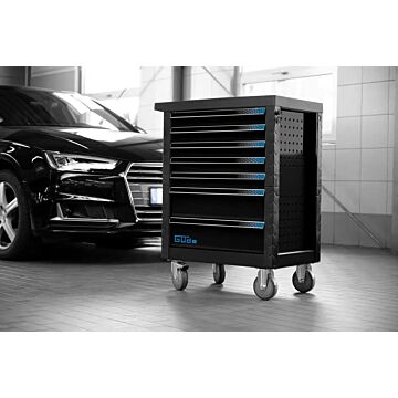 Gereedschapswagen Güde gevuld 226 dlg GW7 Black Line