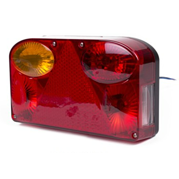 Verlichting caravan achterlicht links (rood) DELUXE