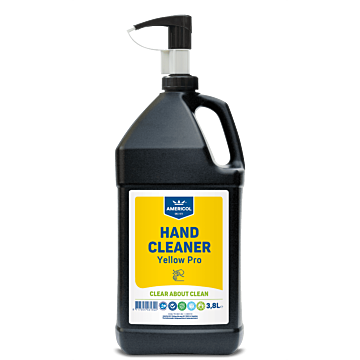 Handcleaner / garagezeep met korrel geel pro 3,8ltr + pomp