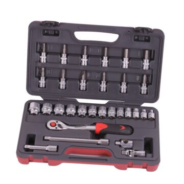 Doppendoos 3/8'' 35 delig sae (engelse maten)