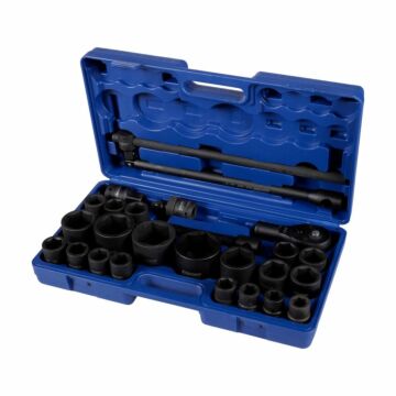 Doppendoos impact 3/4" en 1" 26 delig metrisch