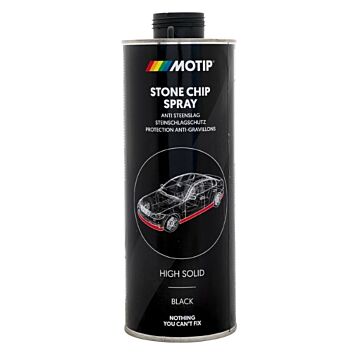 Anti-steenlaag zwart 1000ml High solid Motip - onderschroefbus