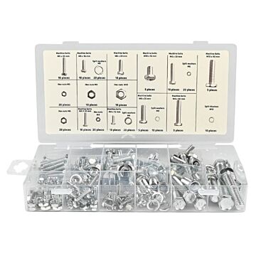 Assortiment bouten en moeren 240 delig 