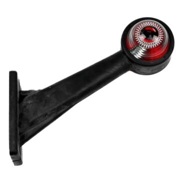 Breedtelamp (groot) rubber op steel 190MM rood/wit