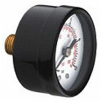 Manometer / drukmeter 50mm horizontaal t.b.v. compressor