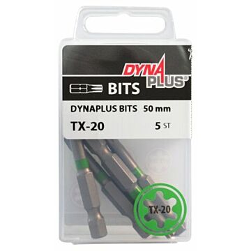 Dynaplus schroefbit TX20 lang 50mm - 5 stuks