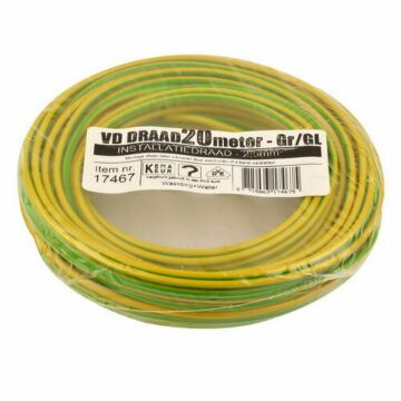 VD-Draad 2.5mm² 20 meter geel/groen