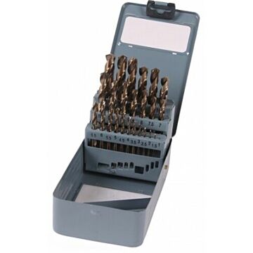 Metaalborenset HSS Kobalt split point 25 delig (RVS)