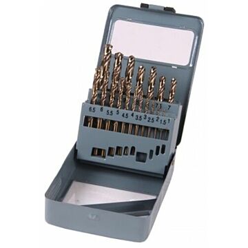 Metaalborenset HSS Kobalt split point 19 delig (RVS)