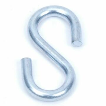 S-haak/ haak voor spanrubber verzinkt 3mm