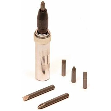 Slag schroevendraaier + bits in koffer
