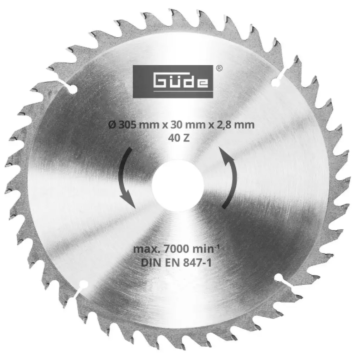Zaagblad Hardmetaal 305x30mm 40T Güde