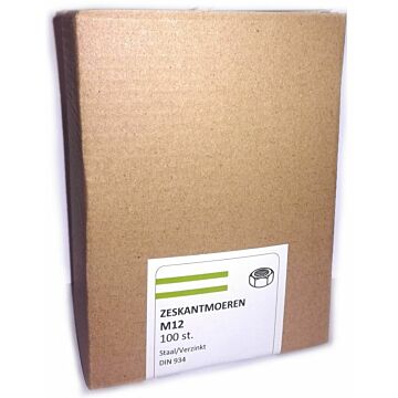 Zeskantmoer VZ M12 (100 stuks)