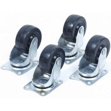 Zwenkwielen set 4dlg, 50MM (max. 40kg op 4 wielen)