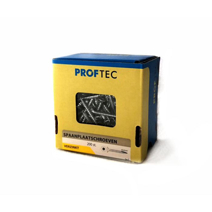 Proftec spaanplaatschroef 4.0x40 voldraad TX-20 (200 stuks)