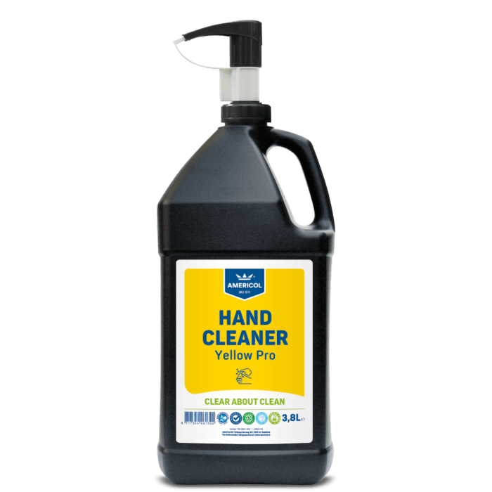 Handcleaner / garagezeep met korrel geel pro 3,8ltr + pomp