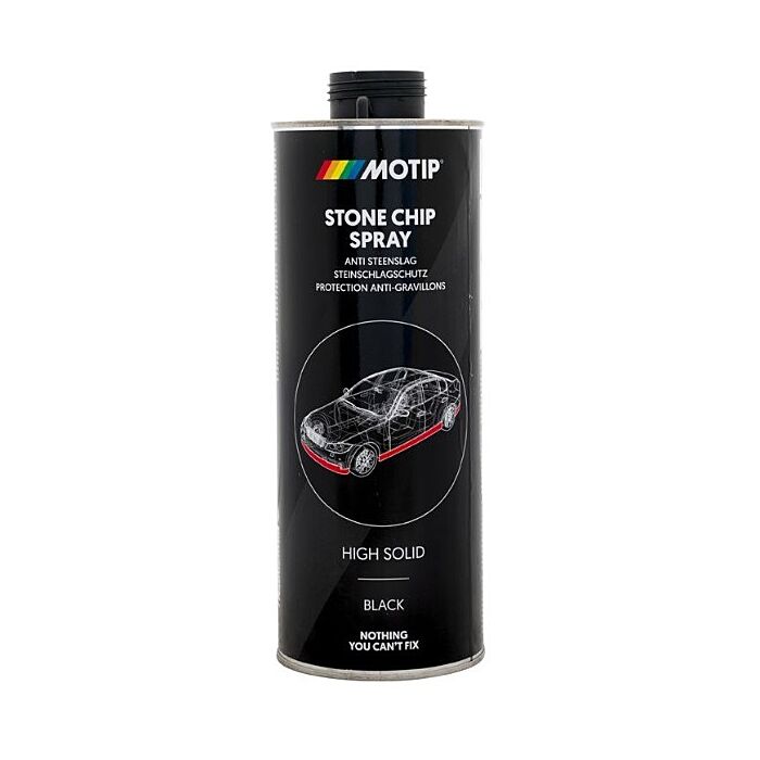 Anti-steenlaag zwart 1000ml High solid Motip - onderschroefbus