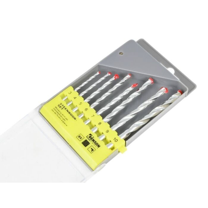 Steen borenset 8 delig