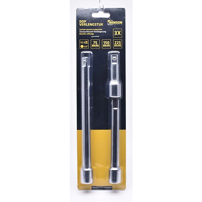 Dop-verlengstukken 3 delig (1/2 aansluiting)