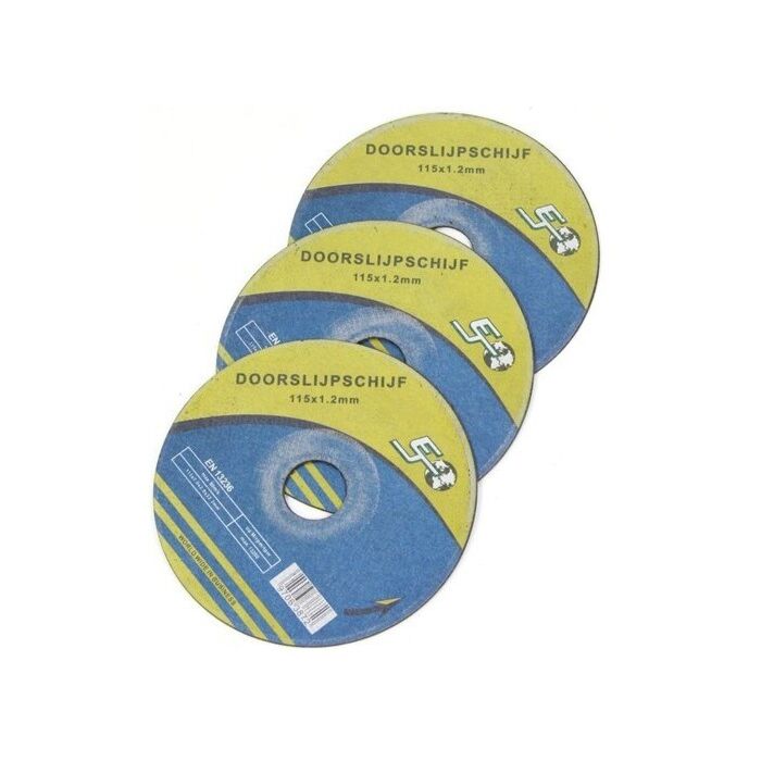 Doorslijpschijf set 3 stuks 115x1.2 mm