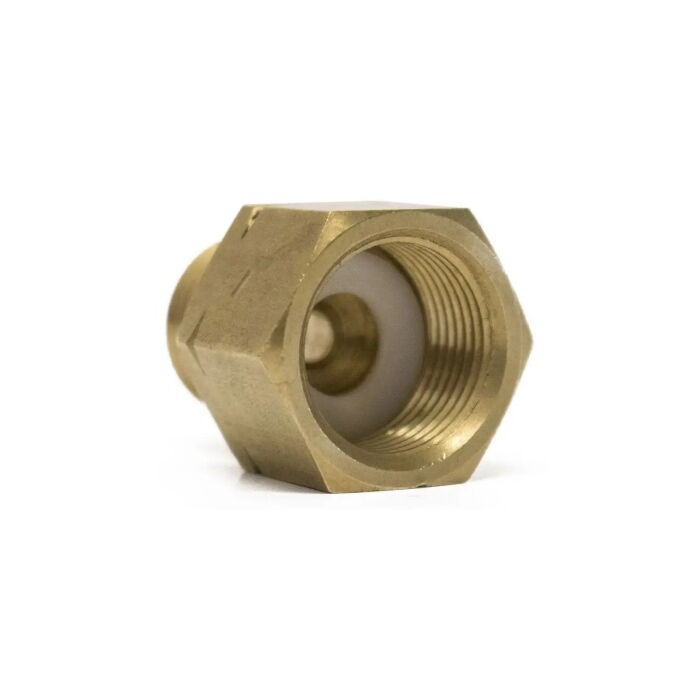 Verloopnippel W24,32 x 1/14”R (inw) - W21,8 x 1/14”R (uitw) l t.b.v. reduceerventiel 