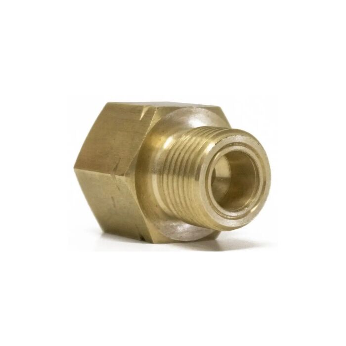 Verloopnippel W24,32 x 1/14”R (inw) - W21,8 x 1/14”R (uitw) l t.b.v. reduceerventiel 