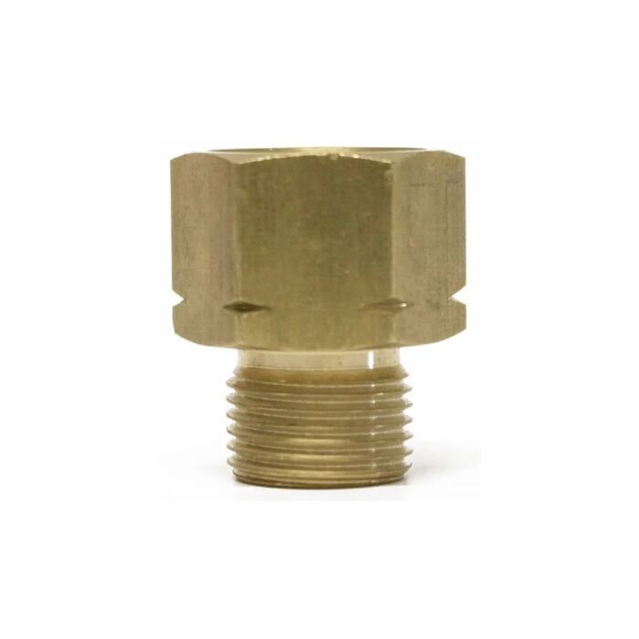 Verloopnippel W24,32 x 1/14”R (inw) - W21,8 x 1/14”R (uitw) l t.b.v. reduceerventiel 