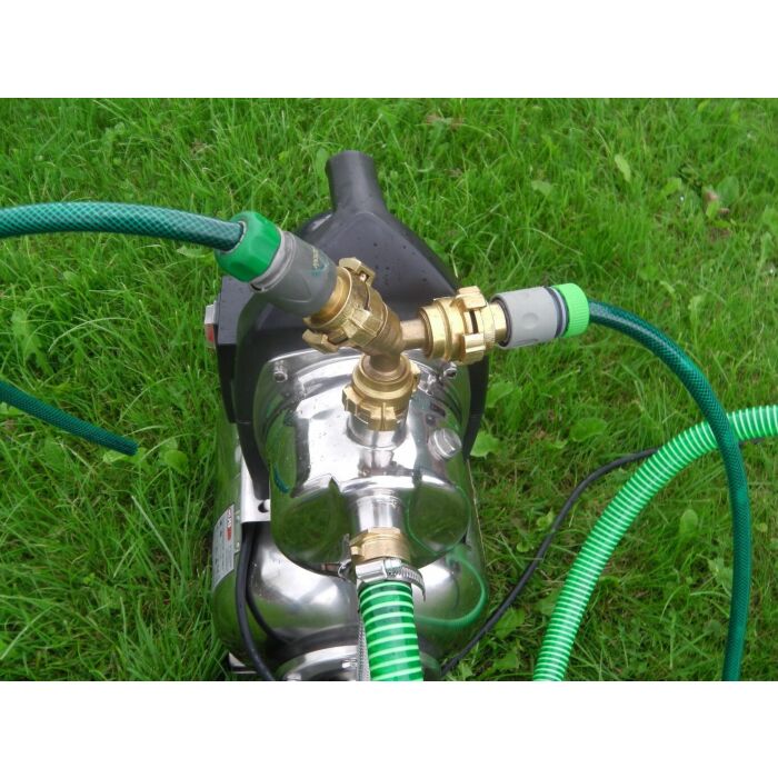 Koppelingenset messing voor tuinpompen (compleet)
