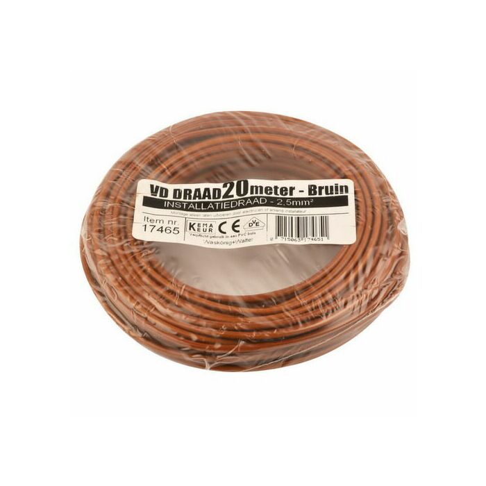 VD Draad 2.5mm² 20 meter bruin