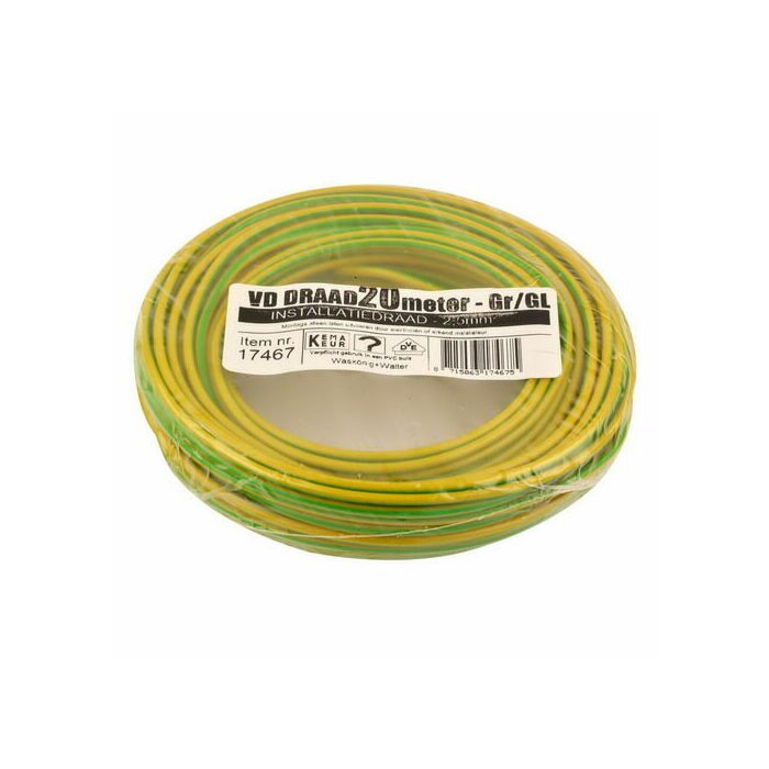 VD-Draad 2.5mm² 20 meter geel/groen