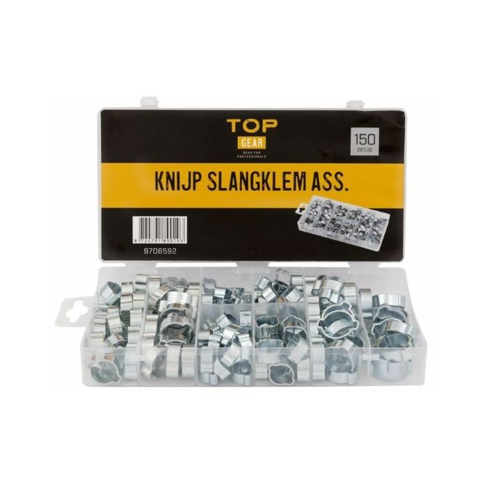 Assortiment knijp slangklemmen 150 delig