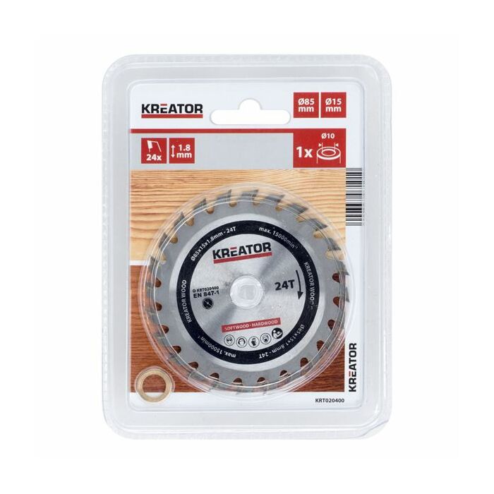 Zaagblad / invalzaagblad 85x15mm 24T hout