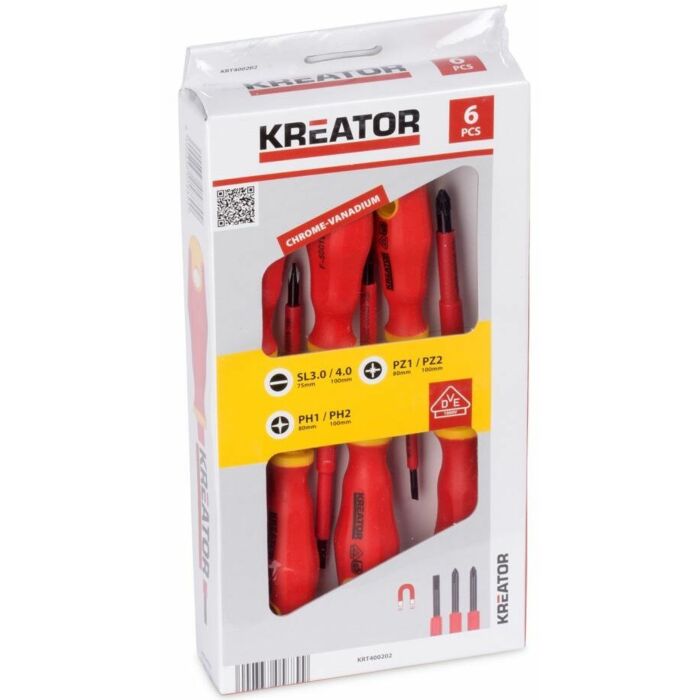 Elektro schroevendraaier set 6 delig VDE