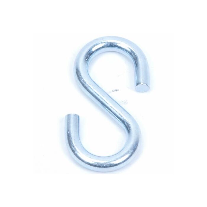 S-haak/ haak voor spanrubber verzinkt 6 mm