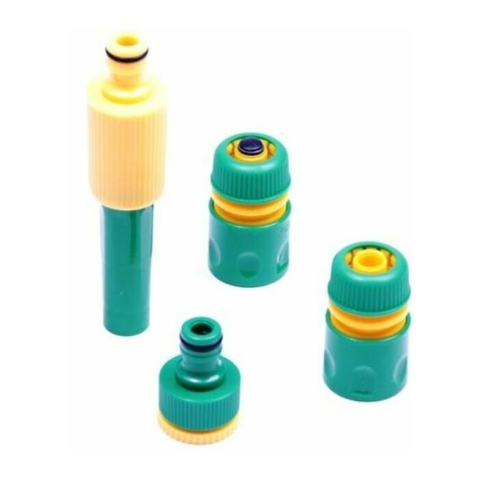 Waterkoppelingenset + tuinslangspuit 4 delig