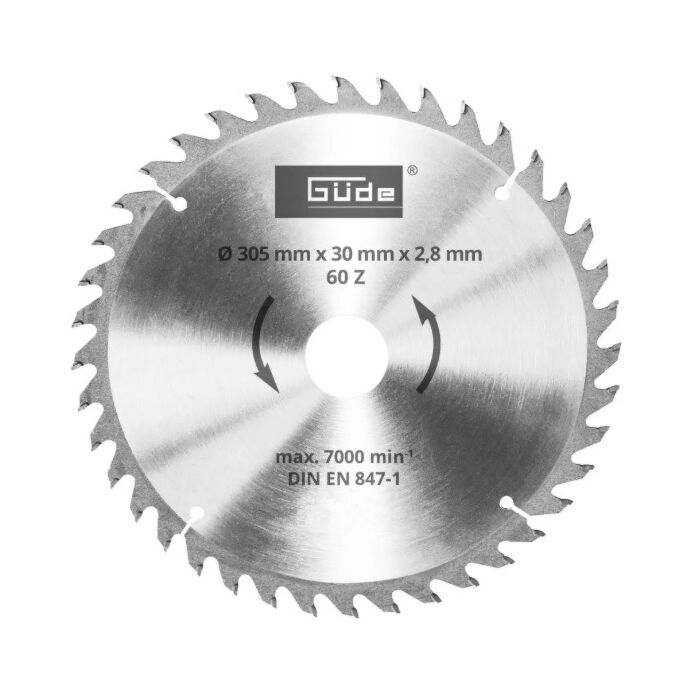 Zaagblad Hardmetaal 305x30mm 60T güde